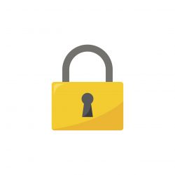 Print Illustration of lock icon